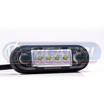 1 - FANALINO INGOMBRO A INCASSO 4 LED BIANCO