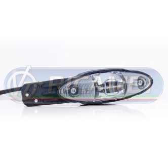1 - FANALINO INGOMBRO POST. 6 LED 12/24V CORTO C/STAFFA DIRITTA DX/SX