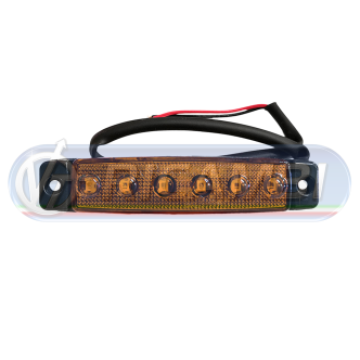 1 - FANALINO INGOMBRO 6 LED ARANCIO