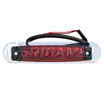 1 - FANALINO INGOMBRO 6 LED ROSSO
