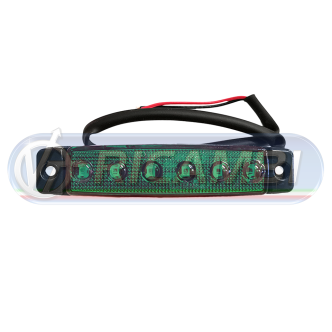 1 - FANALINO INGOMBRO 6 LED VERDE