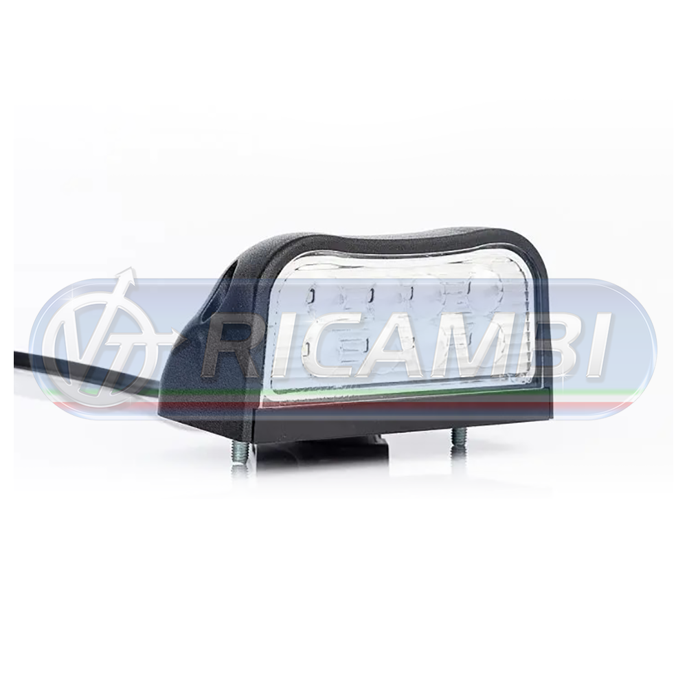 1 - FANALE TARGA 8 LED LARGO COP. NERO