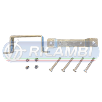 1 - SUPPORTO ZINCATO PER FERMAPORTA STOPPER 144X30X55 H55