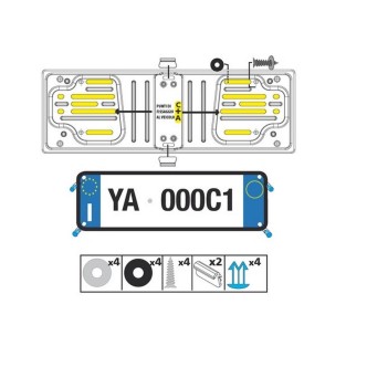 1 - PORTATARGA ANTERIORE ALLUMINIO