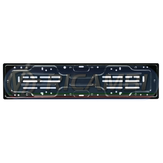 1 - PORTATARGA POSTERIORE ACCIAIO NERO