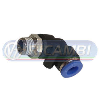 1 - RACCORDO INTERMEDIO RAPIDO GOMITO PLASTICA 1/8M DIAM.4