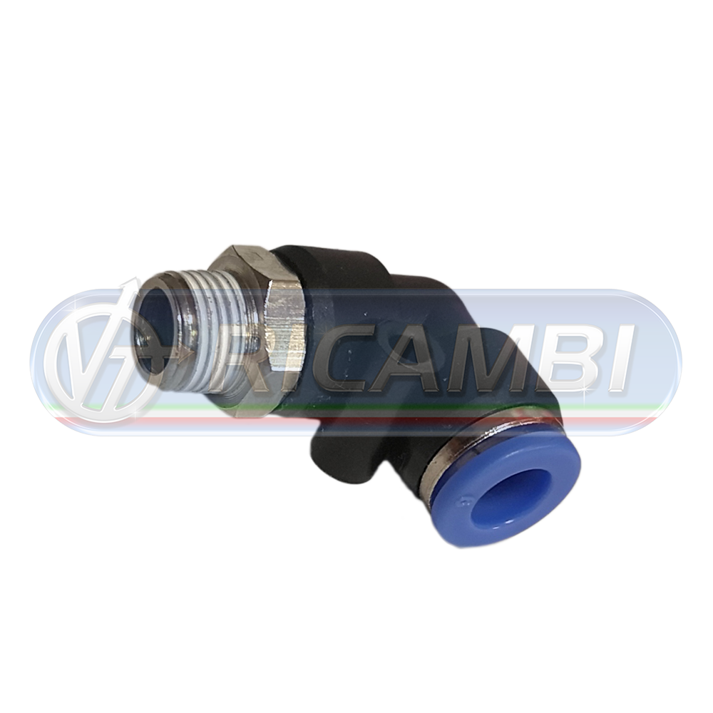 1 - RACCORDO INTERMEDIO RAPIDO GOMITO PLASTICA 1/8M DIAM.4