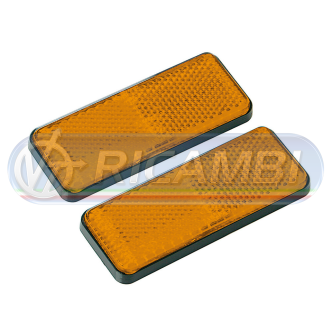 1 - CATADIOTTRO 90X35 ADESIVO ARANCIONE IN COPPIA