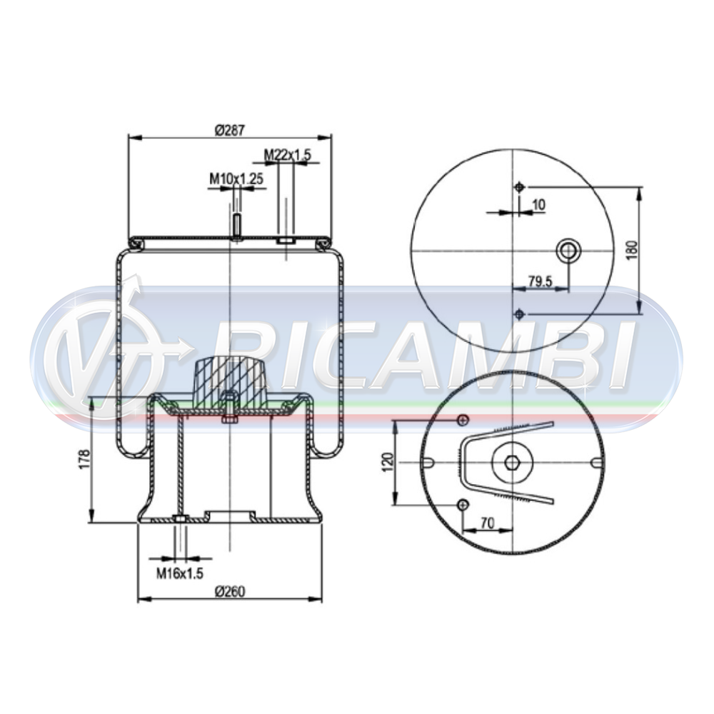 1 - TORPRESS RIMORCHIO D277/2F PER VIBERTI CARDI ZORZI