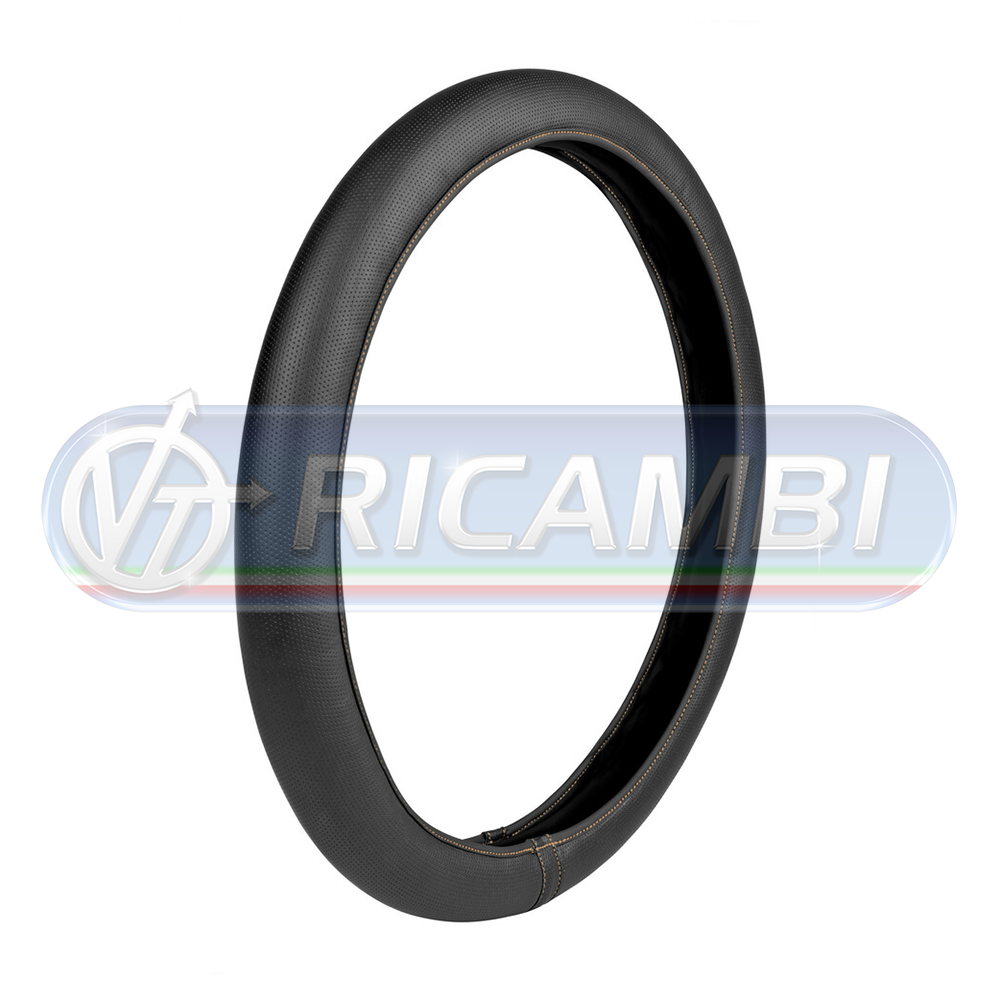 1 - COPRIVOLANTE M 44-46 CM NEOPRENE + SIMILPELLE NERO/BEIGE