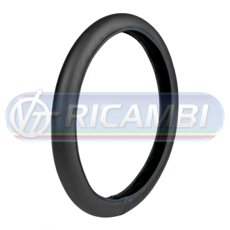 1 - COPRIVOLANTE M 44-46 CM NEOPRENE + SIMILPELLE NERO/BLU