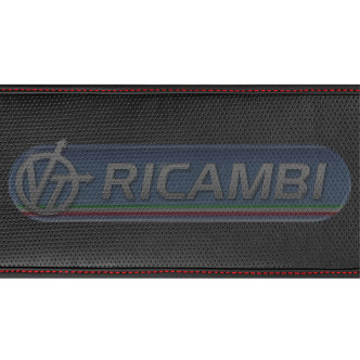 1 - COPRIVOLANTE M 44-46 CM NEOPRENE + SIMILPELLE NERO/ROSSO