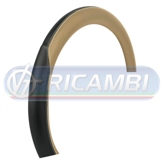 1 - COPRIVOLANTE M 44-46 CM SIMILPELLE NERO/BEIGE