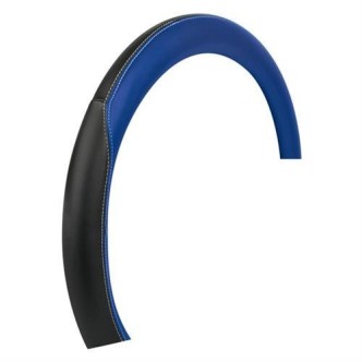 1 - COPRIVOLANTE XL 49-51 CM SIMILPELLE NERO/BLU