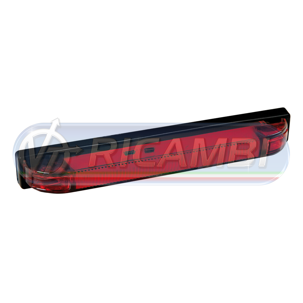 1 - LAMPADA LED LUCE INGOMBRO A 12 LED 24V ROSSA