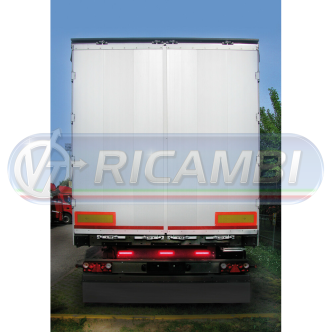 1 - LAMPADA LED LUCE INGOMBRO A 12 LED 24V ROSSA