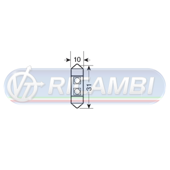 1 - LAMPADINA SILURO 24V 31mm HYPER LED COPPIA