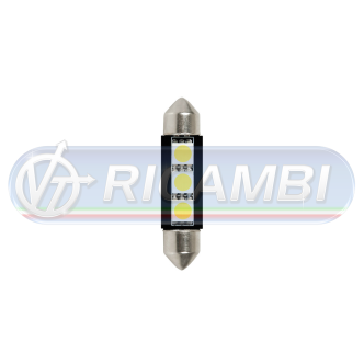 1 - LAMPADINA SILURO 24V 39 mm HYPER LED COPPIA