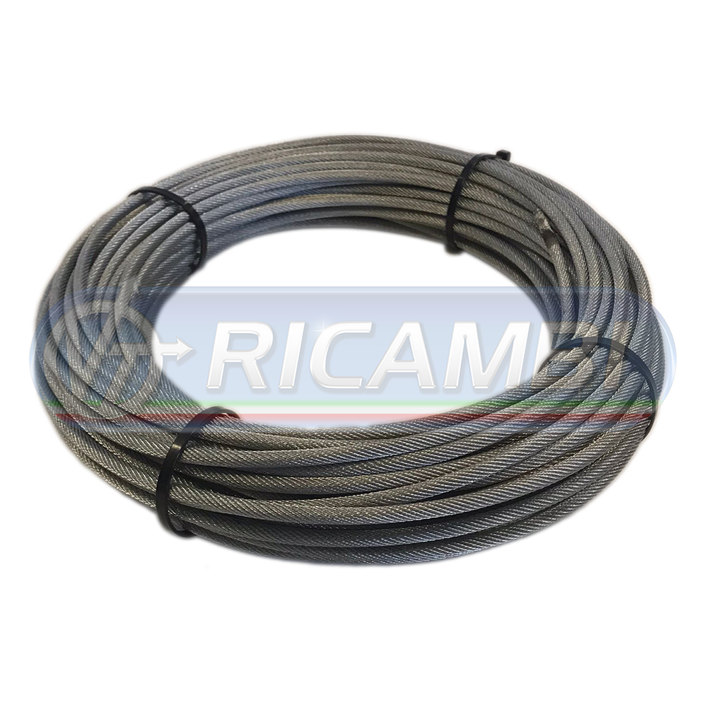 1 - FUNE ACC. ANTIGIRO 133 FILI 19X7 DIAM.6 35 MT