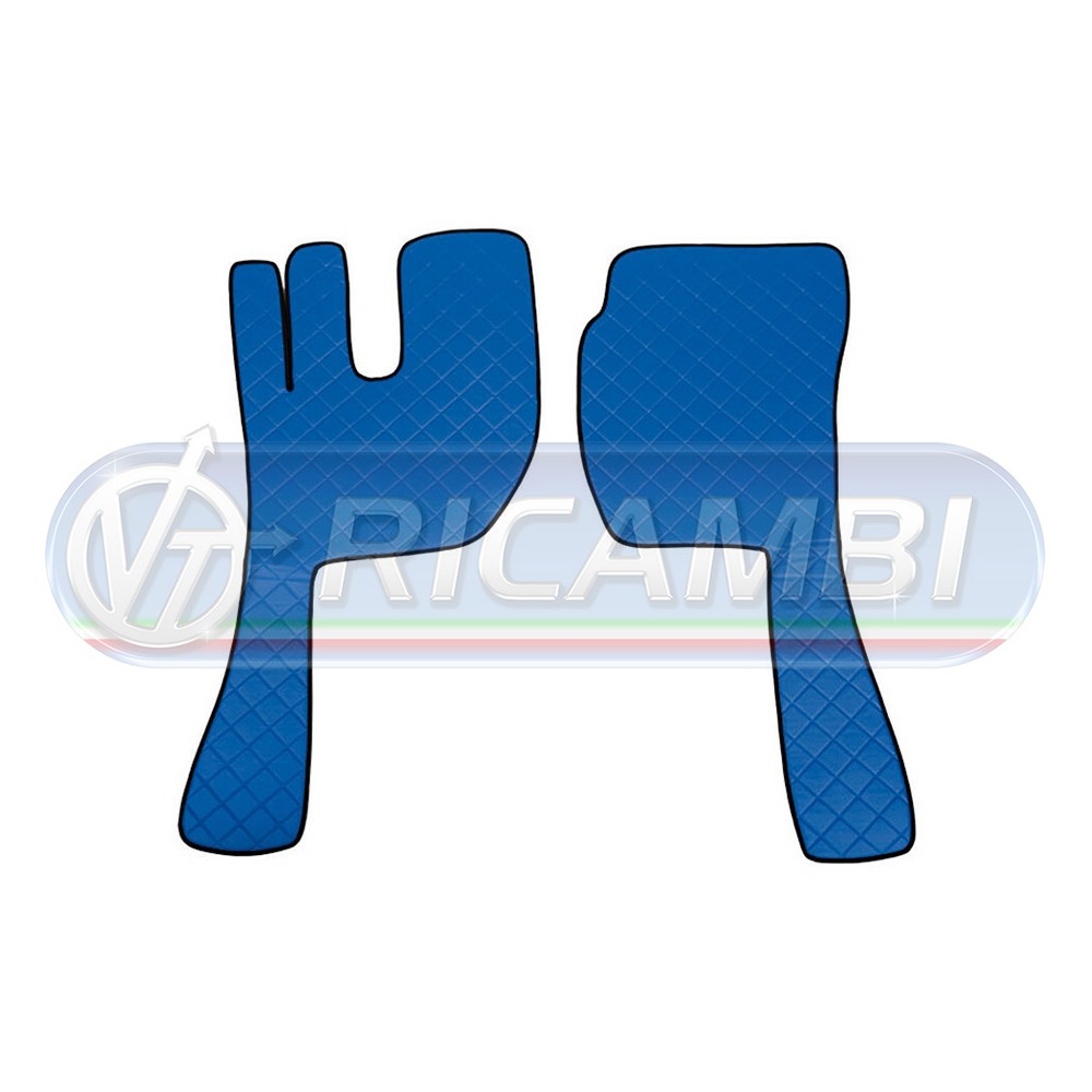 1 - TAPPETI VOLVO FH 2/3/ SIMILPELLE BLU LAMPA IN COPPIA