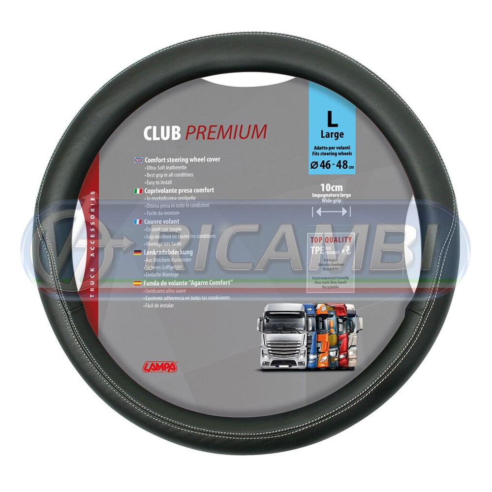 1 - COPRIVOLANTE L 46-48 CM SIMILPELLE NERO