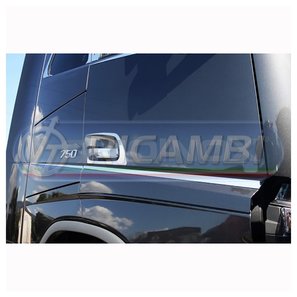 1 - PROFILI INOX ESTENSIONE PORTA VOLVO FH 4 IN COPPIA