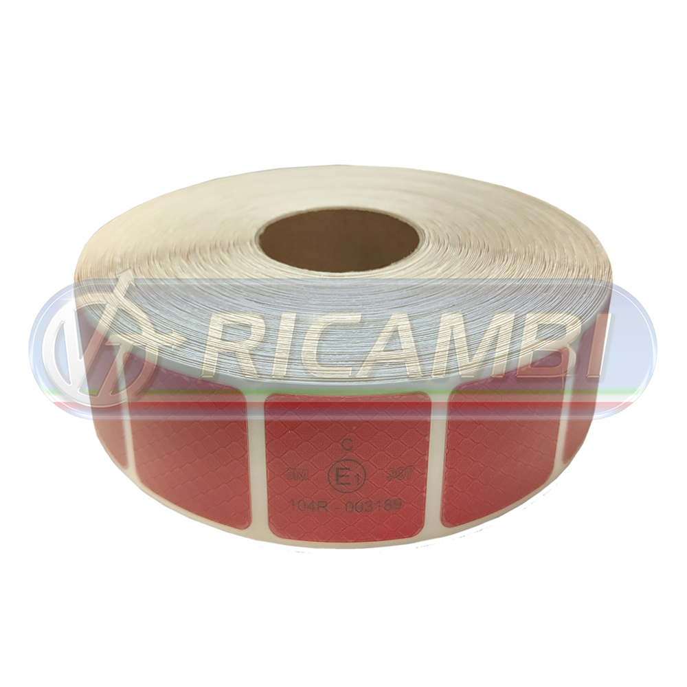 1 - NASTRO RIFLETTENTE ROSSO A SETTORI 3M AL METRO