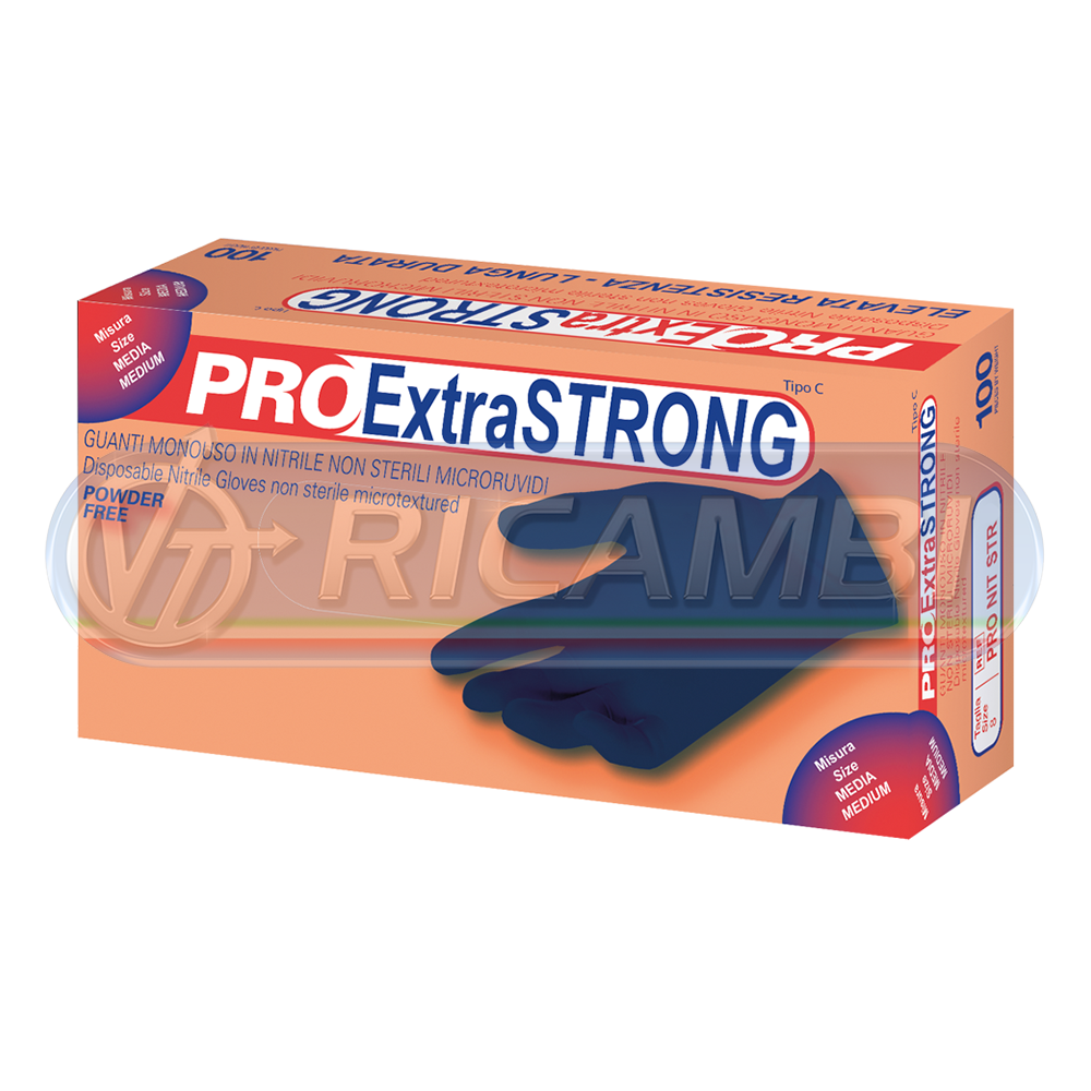 1 - GUANTI NITRILE MONOUSO STRONG TG L 100 PZ