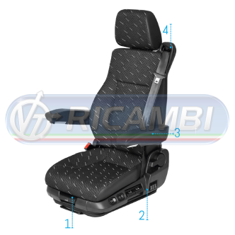 1 - SEDILE PNEUMATICO UNIVERSALE PILOT P1102 SUPREME