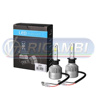 1 - KIT LAMPADINE H1 LED 9-32V 40W 10.000 LUMEN IN COPPIA