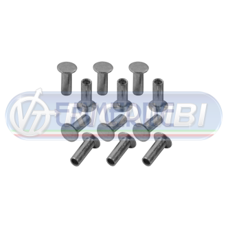 1 - RIVETTI PER FERODI 6,3X19X12 FERRO