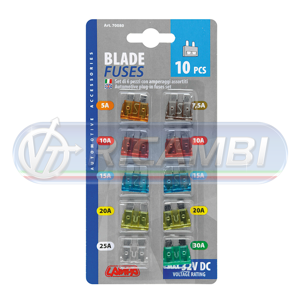 1 - KIT 10PZ FUSIBILI DA 5A/30A