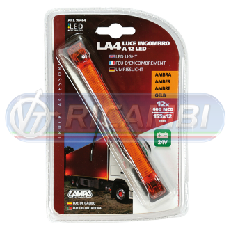 1 - LAMPADA LED LUCE INGOMBRO ARANCIONE 12 LED 24V