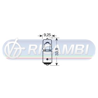 1 - LAMPADINA IN COPPIA BAX 9S 12V 6W