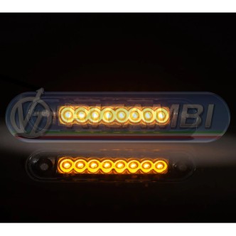 1 - FANALINO INGOMBRO A INCASSO 8 LED DARK ARANCIO