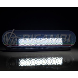 1 - FANALINO INGOMBRO A INCASSO 8 LED DARK BIANCO