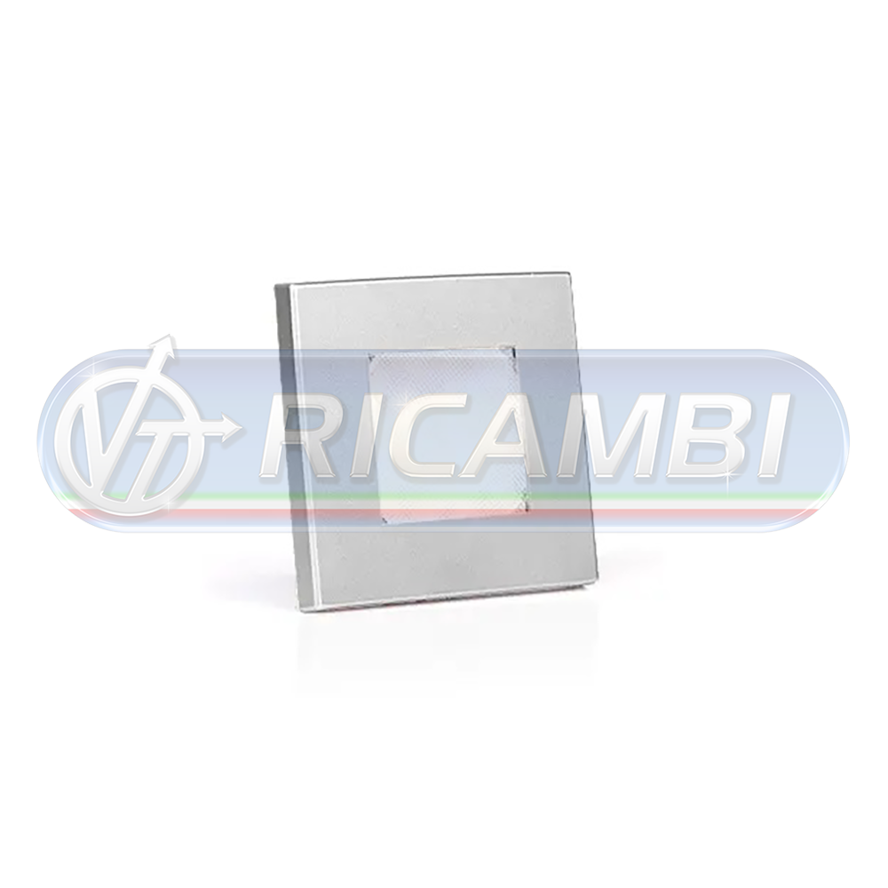 1 - PLAFONIERA A LED QUADRATA 76 MM ARGENTO INCASSO