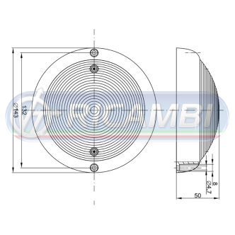 1 - PLAFONIERA A LED TONDA 143 MM NERA