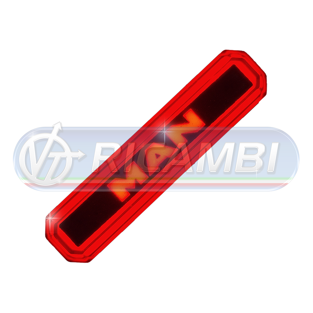 1 - FANALINO INGOMBRO LED SCRITTA MAN ROSSO