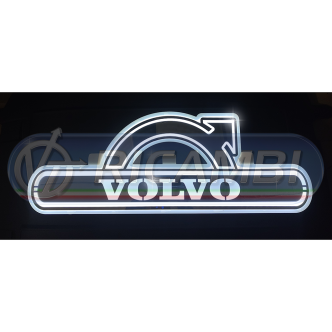 1 - INSEGNA LUMINOSA SCRITTA C/O LOGO VOLVO BIANCO