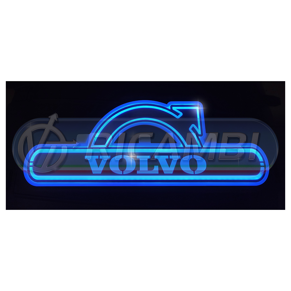 1 - INSEGNA LUMINOSA SCRITTA C/O LOGO VOLVO BLU