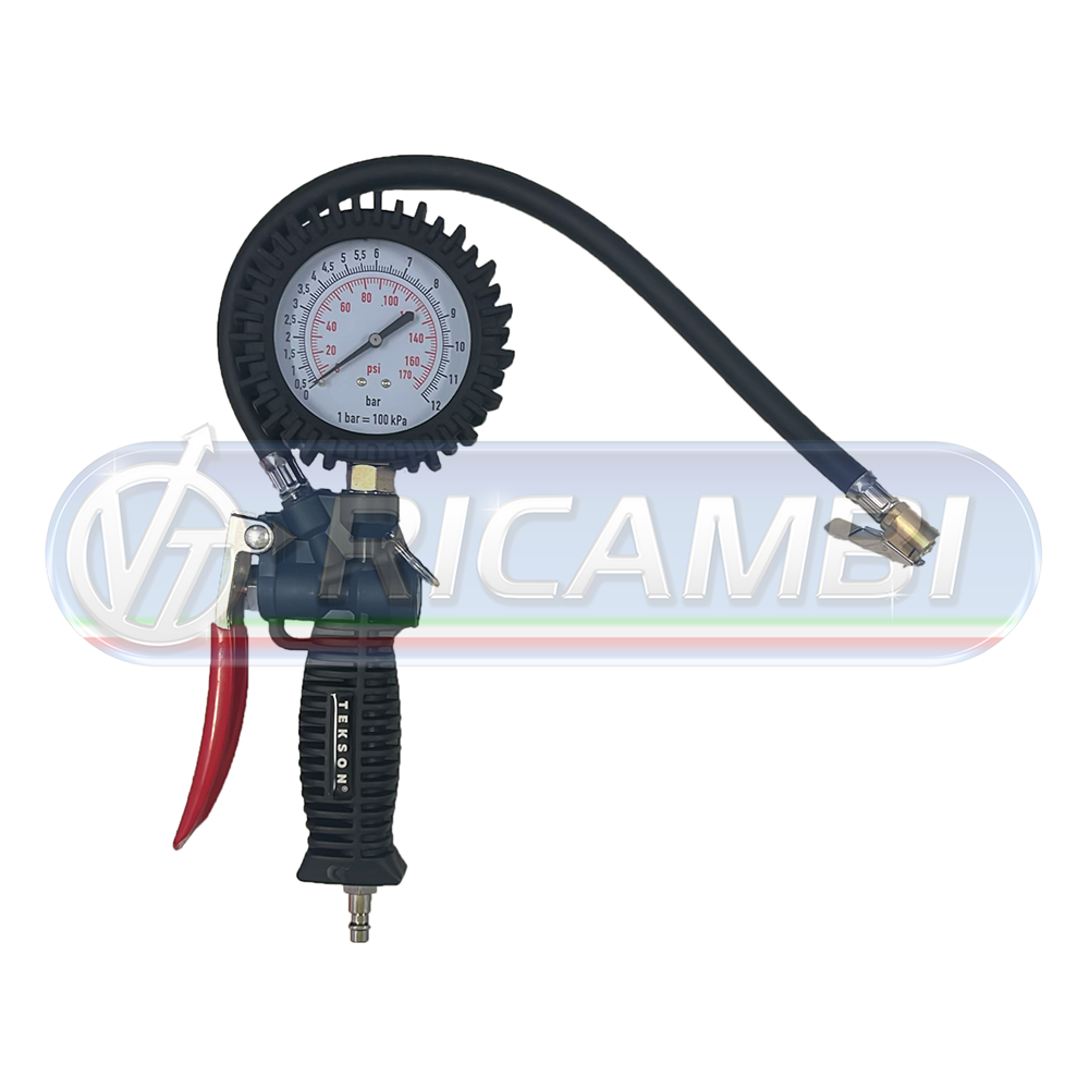 1 - PISTOLA ARIA GONFIAGGIO C/MANOMETRO 8 bar