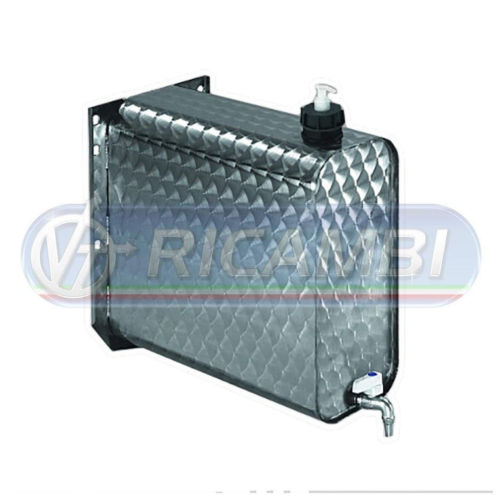 1 - TANICA INOX FIORETTATA 25 LT 17X37X40 C/DISPENSER BAWER