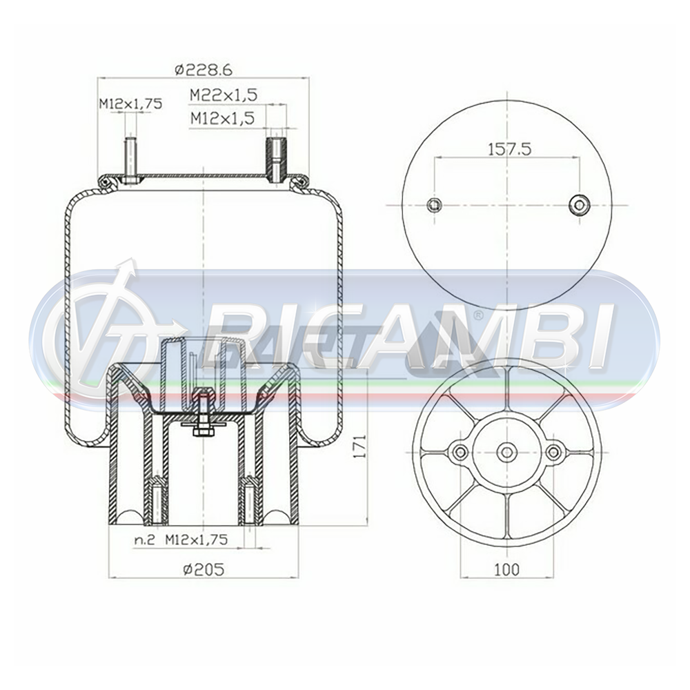 1 - TORPRESS RIMORCHIO COMPLETO ROR C/FONDELLO IN PLASTICA
