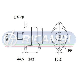 1 - ALTERNATORE 24 V 110A FH 3 FM 3 787 MAHLE