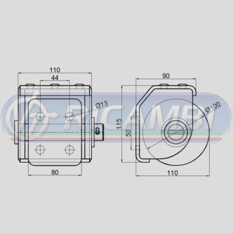 1 - TAMPONE PARACOLPI A 1 RULLO