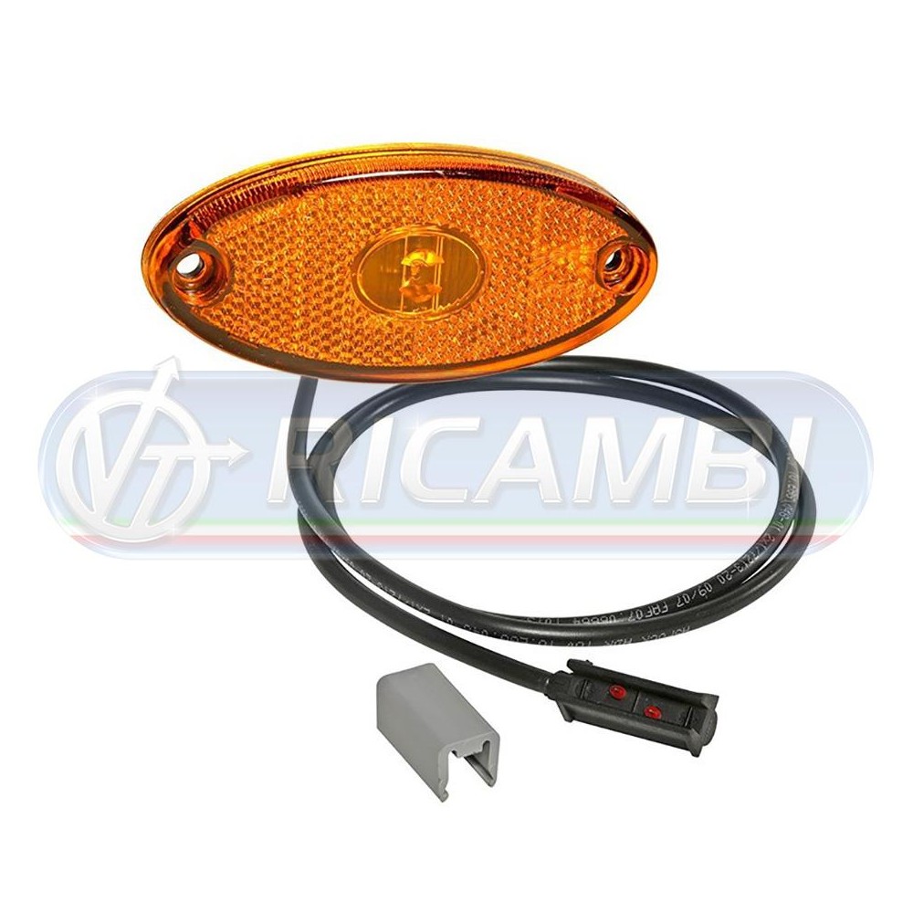 1 - FANALINO INGOMBRO 1 LED ARANCIO FLATPOINT II 0,5 MT