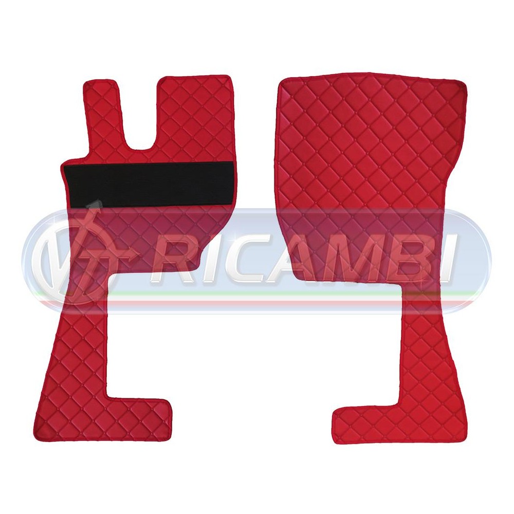 1 - TAPPETI VOLVO FH 2/3/4 TRUCKER ROSSO IN COPPIA