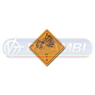 1 - ADESIVO ADR 300X300 CL1 SOSTANZE ESPLOSIVE