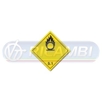 1 - ADESIVO ADR 300X300 CL5.1 COMBUSTIBILI/PEROSSIDI ORGANICI